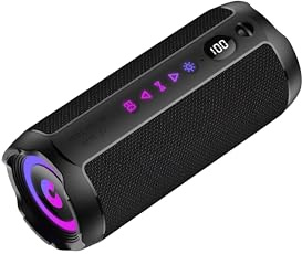 Cassa Bluetooth Portatile 25W, Potente Altoparlante Bluetooth, Doppio Basso Driver, 25 Ore di Autonomia, TWS Accoppiamento, RGB, IPX7 Impermeabile, AUX, TF,USB,Ideale Attività All'aperto/Feste/Viaggi