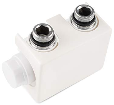 VILSTEIN Heizkörperanschluss, Multiblock für Bad-Heizkörper, Universal, Mittelanschluss, Weiß