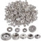 100g Zwischenperlen Metall Metallperlen Perlenkappen Perlen für Armbänder zum Basteln Bastelperlen Set mit Loch zum Auffädeln Schmuckzubehör (Stil B)
