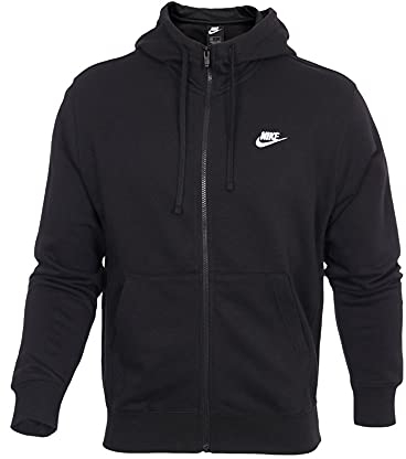 Nike Herren Sportswear klub Hooded Sweatshirt, Black/Black/White, XL EU