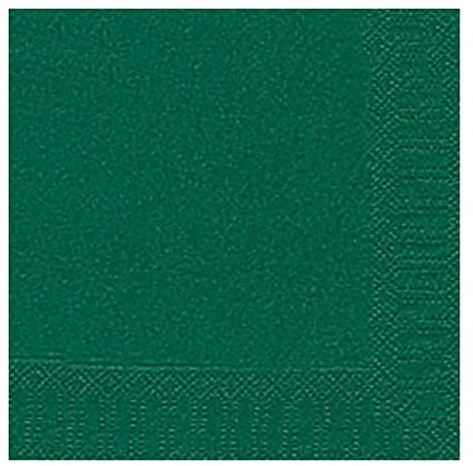 Duni Servietten 3lagig Tissue Uni dunkelgrün, 33 x 33 cm, 20 Stück; Packungsinhalt: 20 Stück