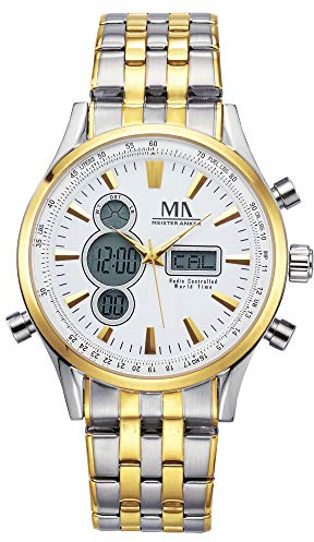 Meister Anker Herren Chronograph 23cm Edelstahl Silbergrau Chronograph Mineralglas 490000171