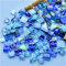 200 g di mosaico di cristallo di colore misto, piccole piastrelle di mosaico fai da te per bambini fai da te fai da te in cristallo per artigianato bagno cucina decorazione casa (serie blu)