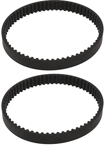 ECSiNG 2 x Zahnriemen für Vertikutierer HTD320-5M-12 5 mm Teilung 12 mm Breite 64 Zähne 320 mm Umfang Gummi Schnalle geschlossen ohne Ende Synchrone Schwarz Ersatzzubehör
