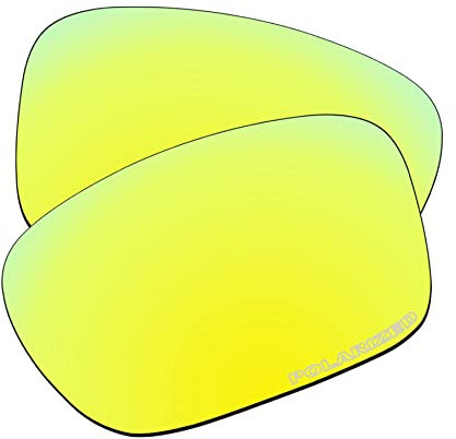 EZReplace Verres de rechange pour lunettes de soleil Oakley Holbrook OO9102 (verres polarisés) – Compatible avec monture Oakley Holbrook (polycarbonate jaune doré), Polycarbonate jaune doré, Taille