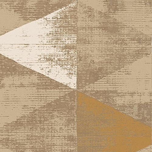 A.S. Création Tapete Gold Gelb 383536 Geometrische 3D Grafik Vliestapete für Wohnzimmer 10,05x0,53m 383536