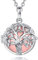 EUDORA Harmony Ball Collier Bola de Grossesse avec Chaîne, Pendentif Arbre de la Vie boule de musique pour Femmes Enceinte Future Mère Cadeau de Bijoux, 76cm+114cm Chaîne