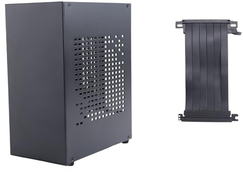 asdfs A07 Mini ITX Computer Case HTPC Case USB3.0 ITX Enclosure with Graphics Card Cable(A)