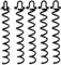 SINJEUN 5 Pack 42cm Spiral Ground Anchor, Ground Anchor for Trampoline Heavy Duty Shed Anchor Kit, Anchor Ground Pegs trampoline anchor kit for Swings, Tents, Canopies, Black