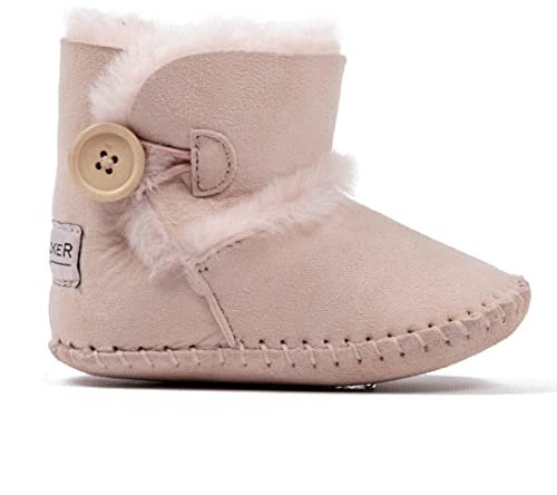 Hofbrucker Lammfell Babyschuh Booty in Pink, Größe 16/17