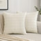 EMEMA Kordsamt Kissenbezüge Dekorative Sofakissen Moderne Kissenhüllen 50x50 cm Dekokissen Weicher Zierkissenbezug für Wohnzimmer Sofa Schlafzimmer 2er Set Reines Weiß