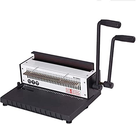 TEmkIn Metall-Eisen-Ringbindemaschine, Doppelspulen-A4-Bindemaschine, Vollmesser-Stanzmaschine (quadratisches Loch)