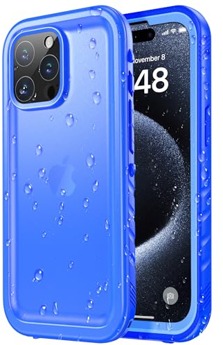 SPORTLINK for iPhone 15 Pro Case Waterproof - Shockproof Heavy Duty Front and Back Cover [Built in Screen/Camera Protector] 360 Full Body Protective [Dustproof][IP68 Underwater]-6.1 Blue