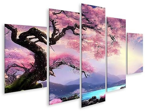 islandburner Tableau sur Toile Beau D Nature Paysage Papier Peint Parc Japonais Cerisier Fleur Arbre Magnifique Cadre Affiche Poster Murale Tableaux