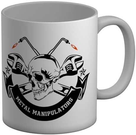 Shopagift Metal Manipulators Mug Gothic Metal Welding Welder White 11oz Large Ceramic Cup