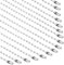 100 PCS Ball Chain Necklace Stainless Keyring Chain Extender for Label Tags, 3.9inch Roller Blind Chain for Jewelry Making DIY Crafts, Necklace Hanging, Dog Tag, Silver Metal 2.4 Mm Ball Bead Chain