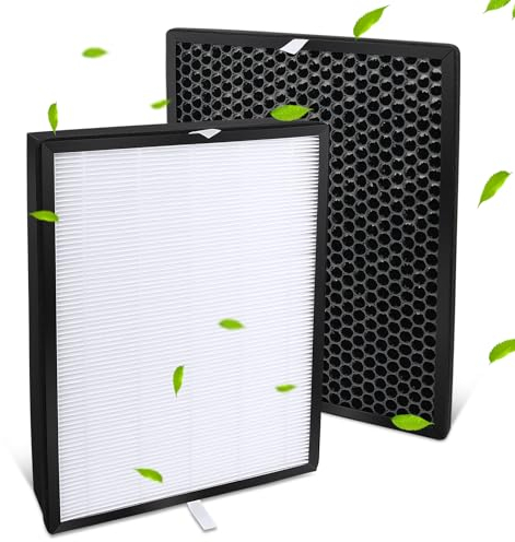 2er Set Ersatzfilter für Philips Luftreiniger AC1214, AC1215, AC1217, AC2729 (Series 1000, 1000i), Kompatibel mit Philips FY1410/30 und FY1413/30 Aktivkohlefilter