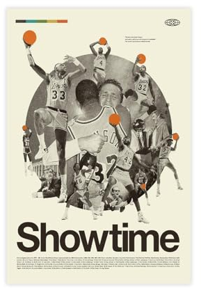 Showtime Lakers Poster, Leinwand, Poster, Wandkunst, Dekor, Bild, Gemälde für Wohnzimmer, Schlafzimmer, Dekoration, ungerahmt, 20 x 30 cm
