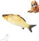 Dancing Fish Dog Toy, Floppy Fish Hundespielzeug, Katzenspielzeug Fisch Elektrisch mit Katzenminze, Interaktives Simulation Waschbares Plüsch Fischspielzeug, Lustiges Kauspielzeug für Katze Hund (B)