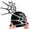 MAEXUS 2 Stück Spider Web Hats Cap Skull Cap Beanie Y2K Beanie Mütze - Trendiges Y2K Accessoire mit Spinnenmuster für Herren, Lässig und Bequem (Schwarz und Weiß)