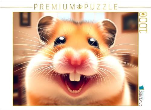 CALVENDO Puzzle Grinsender Hamster | 1000 Teile Lege-Größe 64 x 48 cm Foto-Puzzle für glückliche Stunden