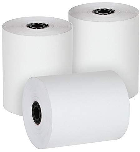 Rouleaux de papier thermique de 6,3 cm x 15,2 m – Sans BPA – Fabriqué aux États-Unis – Rouleaux de papier pour reçus – Pour caisse enregistreuse – Papier pour imprimante thermique – Papier pour carte