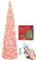 HMASYO 180 cm Pop-Up Lametta Weihnachtsbaum mit 100 Timer-Lichter und Fernbedienung, Pink Zusammenklappbarer Künstlicher Schlanken Weihnachtsbaum für Zuhause Wohnung Büro Festdekoration, USB-Betrieb