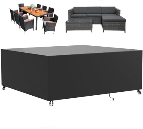 Tischabdeckung Outdoor Wetterfest 235x155x95cm/LxWxH Abdeckung Gartenmöbel Winterfest Gross Wasserdicht Oxford 600d Multi Größe Palettenmöbel Abdeckung Schutzhülle Gartenmöbel-Gartentisch-Abdeckung