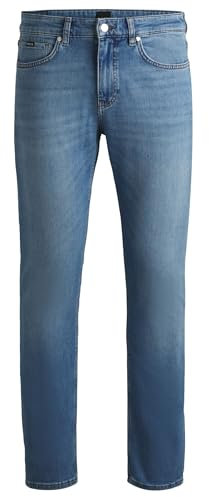 BOSS Herren H-Delaware Delaware Slim-Fit Jeans aus rein blauem Denim Blau 36/32