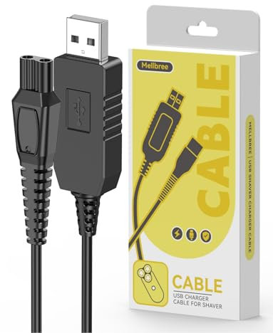 15V USB Charger Compatible with Philips Shaver HQ8505, Mellbree Charging Cable Compatible with Philips Norelco Series 3000, 5000, 7000, 9000, One Blade QP6651 QP6650 QP6520 QP6510