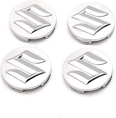 LFWCZS Auto Cache Moyeux pour Suzuki Vitara Facelift 2018-2024,4 Pièces 54mm Capuchons De Centre avec Logo Moyeu Roue Bouchon Enjoliveur Jante Centre D'emblème Voiture Accessoires Décoration