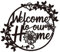 WADORN Panneau de Bienvenue Chez Nous, Décoration Murale en Métal Panneau Mural Inscription Tournesol Bienvenue Décoration Murale pour Porte D'Entrée Maison Ferme 30x26.5cm