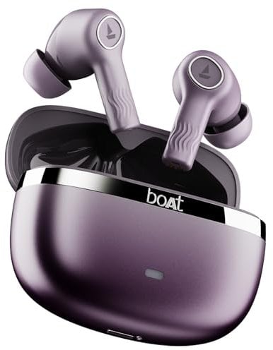 boAt Nirvana Ion ANC Pro, Hires Audio LDAC, Active Noise Cancellation(~32dB), 120Hrs Battery, App Support, Fast Charge, v5.3 Bluetooth Earbuds, TWS Ear Buds Wireless Earphones with mic (Rose Quartz)