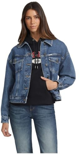 GUESS Giacca Jeans Gj Oversize Trucker W4YN56D5CC3 Blu Medio Blu