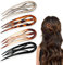 4er Set French Hair Pin, French Twist Hair Pin–10cm U-Form mit 3-fach Innenzähnen, Transparentes Acryl in Trendfarben für Hochsteckfrisuren & Alltagslooks