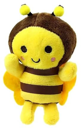 11cm Niedliche Biene Plüschtier – Weiches Kuscheltier für Kinder & Erwachsene | Perfekt als Schulranzen-Anhänger oder Deko (gelb, flauschig, PP-Baumwolle) (1pc)