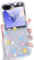 WATACHE Galaxy Z Flip 6 Case Clear Flip 6 Case Flower Protective Cover for Smasung Galaxy Z Flip 5 2023/Galaxy Z Flip 6 2024 5G for Women Girl - Floral B