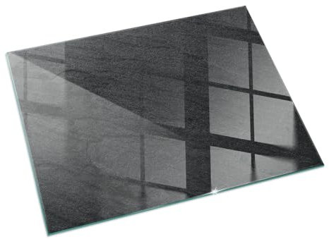 Piastra per camino e stufa 120x80 cm cm Protezione del Pavimento di Vetro Temperato Rotonda Resistente a Scintille Design Elegante Resistente alle Alte Temperature - Struttura della pietra