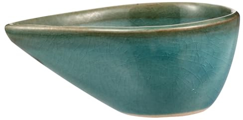 Ciotola per Maschera Viso Ceramica Blu, Piastra Essenziale a Goccia | Ciotole Salsa Soia, Facile da Pulire, Uso Casa e Ristorante, Design Semplice e Decorativo