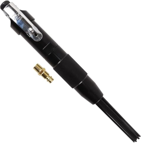 Enwye Mini removedor de óxido neumático con Aguja desincrustadora, 12 Agujas de Acero de 3 mm, 4000 RPM, 4,0 cfm, 90 PSI, Limpiador de escoria de Soldadura neumático para Espacios reducidos.