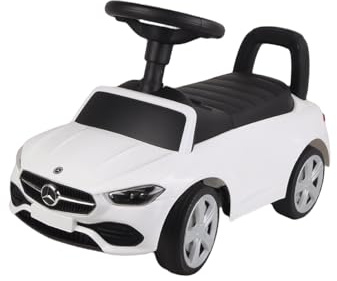 TURBO CHALLENGE - Mercedes C-Klasse Lauflernwagen – 119670 – freilaufende Räder – Weiß – 25 kg max. – Kunststoff – Batterien Nicht enthalten – Rutscher – Kinderspielzeug – Förderung – 12 Monaten