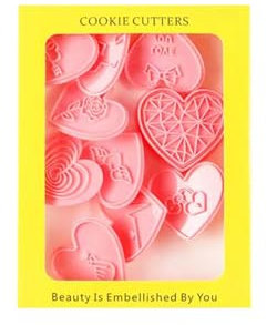 Moules à biscuits pour la Saint-Valentin Série Biscuits Cutter Cookie Outil parfait pour les amateurs de pâtisserie Présentoir Fête d'anniversaire Cookie Moules
