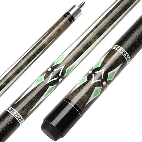 ASMPCUE Pool Queue, 58 Zoll Billard Queue Kanadischer Ahornholz Pool Cue 13mm Spitzen für Professionelle Billardspieler, 1/2 Maple Queue Sticks für Billard Tisch Sport