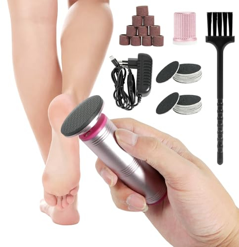 Elektrischer Hornhautentferner,Wiederaufladbare Elektrisches Fuß | Elektrische Fußschleifer,Pediküre Werkzeuge mit 20 Schleifpapierscheiben und 10 Schleifkreisen geliefert,für Tote