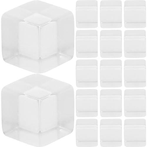 Toyvian 24 Transparente Acrylwürfel Polyedrisch Leicht Blanko Würfelspiel Zubehör für Party Spiele und Kinderunterricht Schöne Würfel mit Glatter Oberfläche