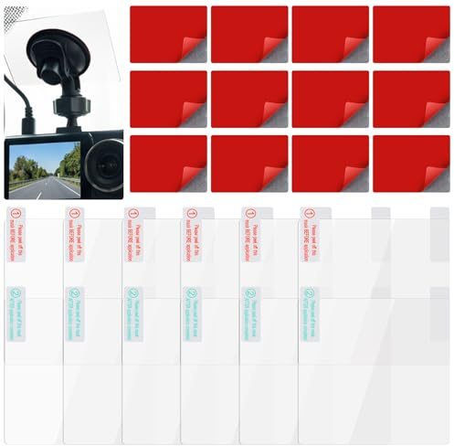 XLIUAX Lot de 24 coussinets adhésifs double face pour caméra de tableau de bord - Résistants à la chaleur - Ruban adhésif double face pour support de téléphone de voiture, GPS et supports à ventouse