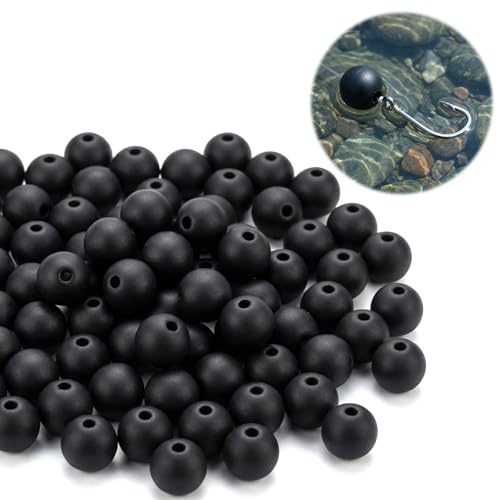 FooYee 200 Stück 5mm Weiche Gummiperlen für Karpfenangeln, Premium PE-Material Ultraleichte Angelperlen, Universelles Angelzubehör für Süßwasser & Salzwasser Angelrigs
