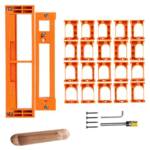 Invisible Hinge Router Guide Template,10 Width Adjustable Lightweight Reusable - Concealed Hinge Jig | for Cabinets Doors Bedroom Kitchen Office Coffee Shop