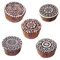 Attraktiv Muster Mandala und Persisch Holz Blöcke Drucken Stempel (Set von 5)