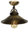Licht-Erlebnisse Premium Deckenleuchte aus Messing in Antik Bronze Küche Wohnzimmer H:20 cm E27 Handarbeit Industrial Vintage Deckenlampe
